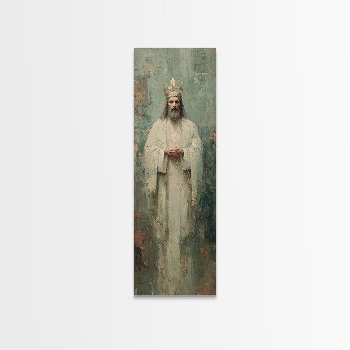 Majesty Of Heaven – Framed Canvas Print – Tall Narrow Wall Art – Christian Wall Art – Large Jesus Painting – Christian Art Work – Christmas