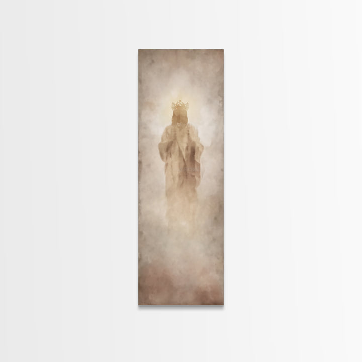 Radiant Holy Crown – Framed Canvas Print – Skinny Art – Christian Painting – Jesus Art Print – Christian Christmas Art – Modern Christian A