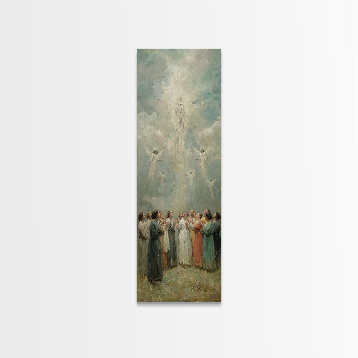 Ascension Light – Framed Canvas Print – Christian Wall Art – Modern Christian Painting – Christian Art Canvas – Narrow Art – Christian Gift