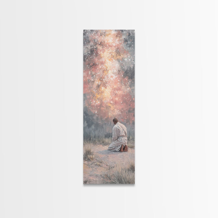 Radiant Flock Journey – Framed Canvas Print – Skinny Art – Christian Art Canvas – Christian Wall Art – Christmas Art