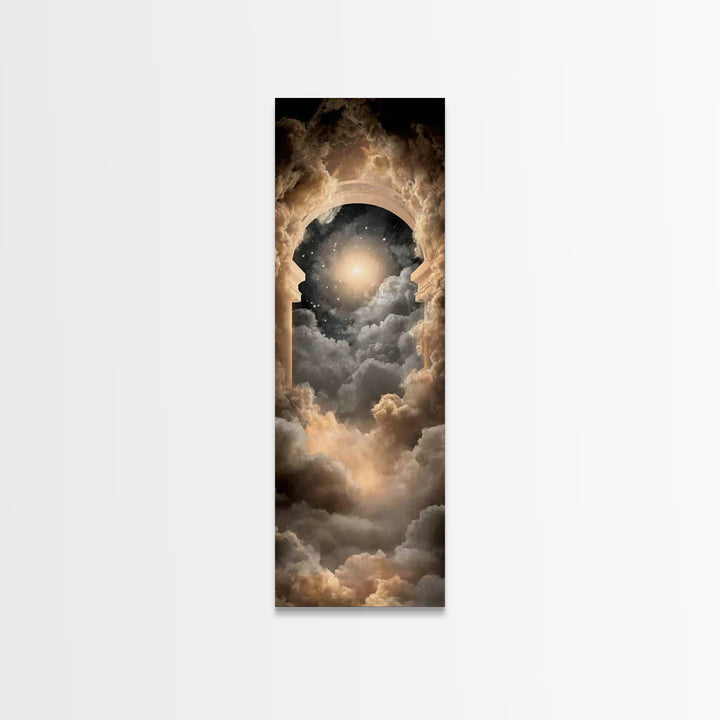 Celestial Gate – Framed Canvas Print – Christian Art Canvas – Moody Christian Art – Christian Wall Art – Skinny Art – Christian Painting