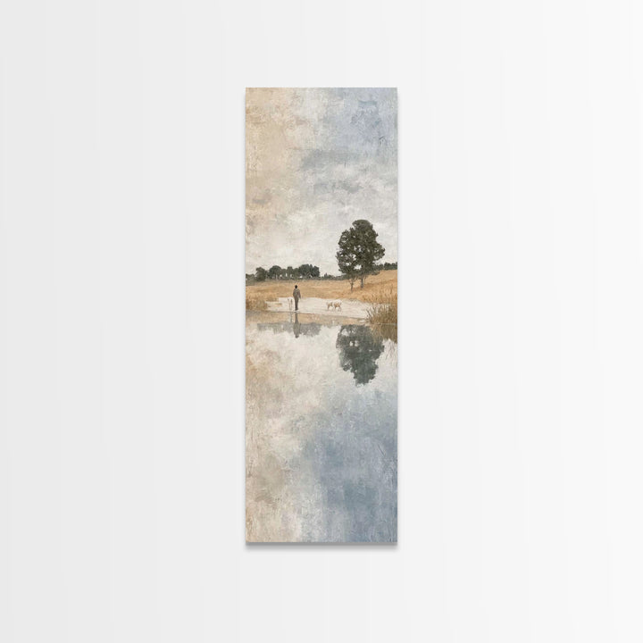 Shepherd’s Morning Glow – Framed Canvas Print – Christian Wall Art – Jesus Painting – Christian Art – Christian Art Canvas – Tall Narrow Wa