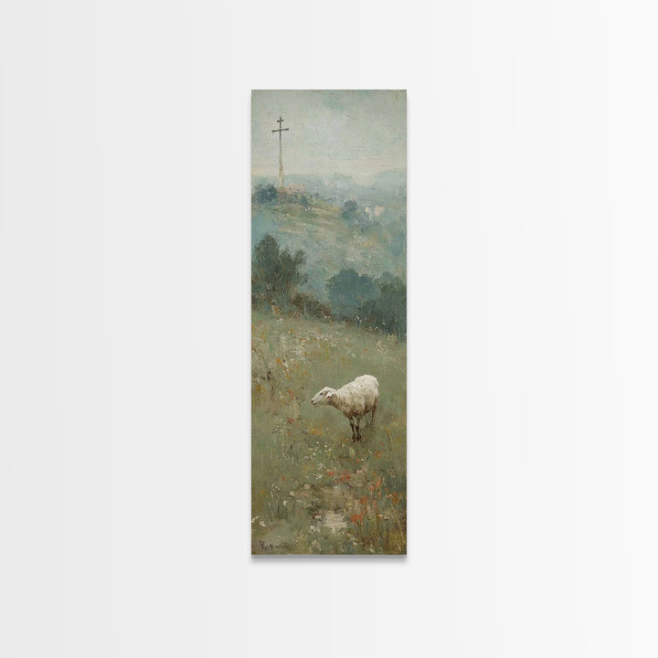 Autumn Promise – Framed Canvas Print – Narrow Art – Christian Art Canvas – Christian Wall Art – Christian Painting – Christmas Art – Christ