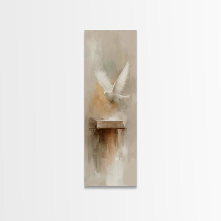 Spirit Of Light – Framed Canvas Print – Tall Skinny Art Print – Christian Wall Art – Christian Art Canvas – Christian Painting – Christian
