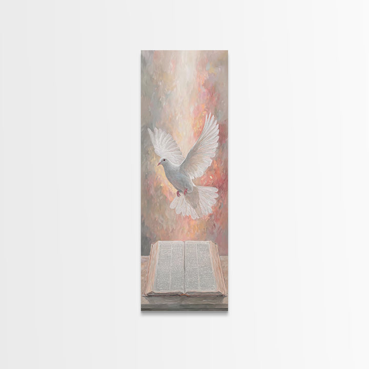 Dove Of Revelation – Framed Canvas Print – Skinny Art – Christian Paintings – Christian Art Canvas – Christian Wall Art – Christmas Art
