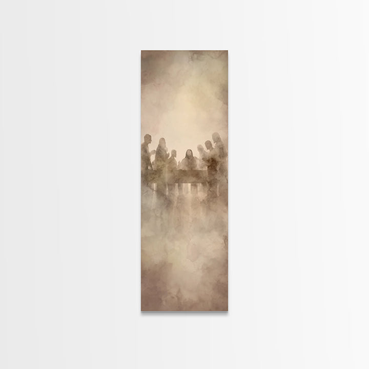 Sacred Upper Room – Framed Canvas Print – Christian Wall Art – Jesus Painting – Tall Skinny Art Print – Christian Art Canvas – Christian Ar