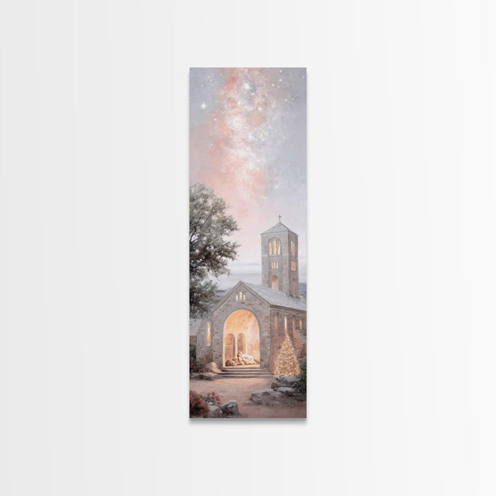 Star Of Bethlehem – Framed Canvas Print – Christian Christmas Art – Christian Wall Art – Christian Art Canvas – Skinny Art