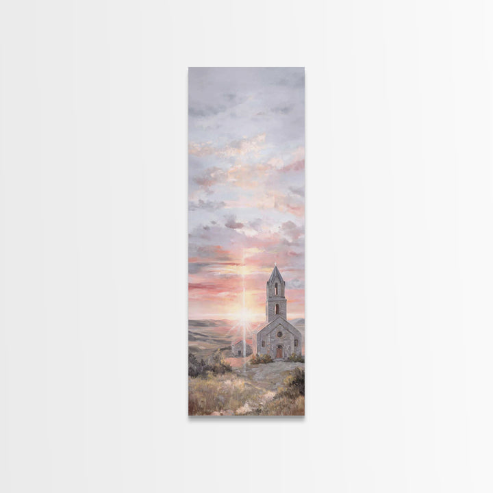 Mission Dawn – Framed Canvas Print – Narrow Art – Christian Art Print – Christian Wall Art – Christmas Art Prints – Christian Art Canvas