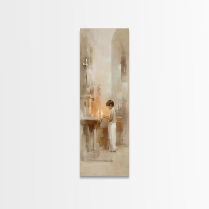 Sanctuary Hope – Framed Canvas Print – Christian Art Prints – Christian Wall Art – Tall Skinny Art Print – Christian Art Canvas – Christian