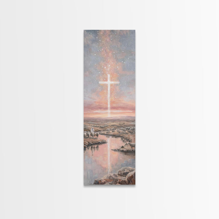 Desert Star Journey | Framed Canvas Print | Skinny Art | Christian Wall Art | Christmas Art | Jesus Canvas Art