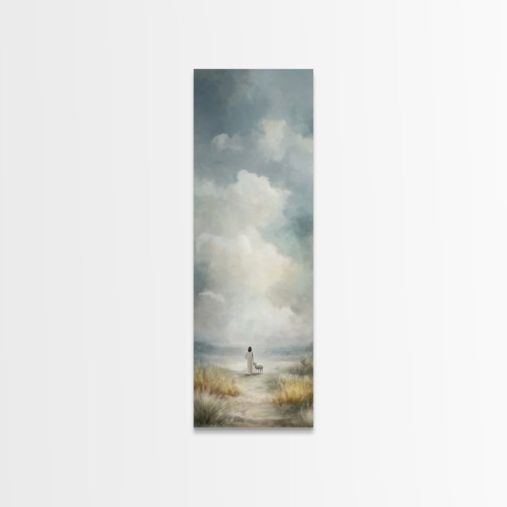 Path Of His Peace – Framed Canvas Print – Narrow Art – Christian Wall Art – Jesus Painting – Christian Art Canvas – Christian Decor