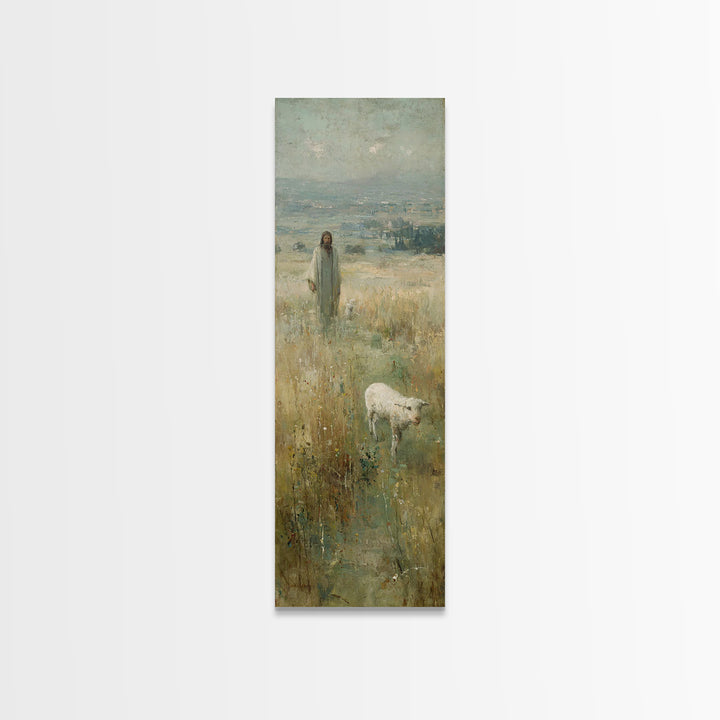 Desert Morning Walk – Framed Canvas Print – Skinny Art – Christian Art Canvas – Jesus Painting – Christian Art – Christian Decor For Home