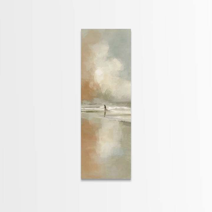 Shorelight Reverence – Framed Canvas Print – Christian Wall Art – Jesus Painting – Narrow Art – Christian Art Canvas – Christmas Art