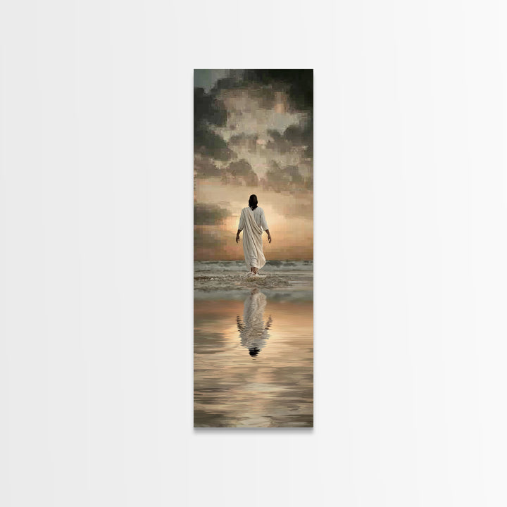 Eternal Horizon Path – Framed Canvas Print – Christian Wall Art – Narrow Art – Jesus Painting – Christian Art Canvas – Christmas Art