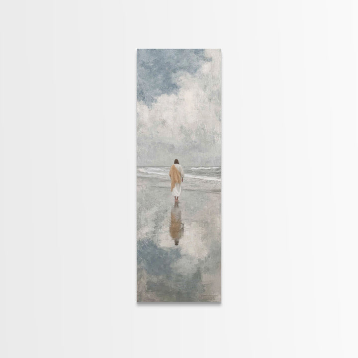 Morning Grace Tide – Framed Canvas Print – Christian Art – Skinny Art – Jesus Painting – Christian Art Canvas – Christmas Wall Art