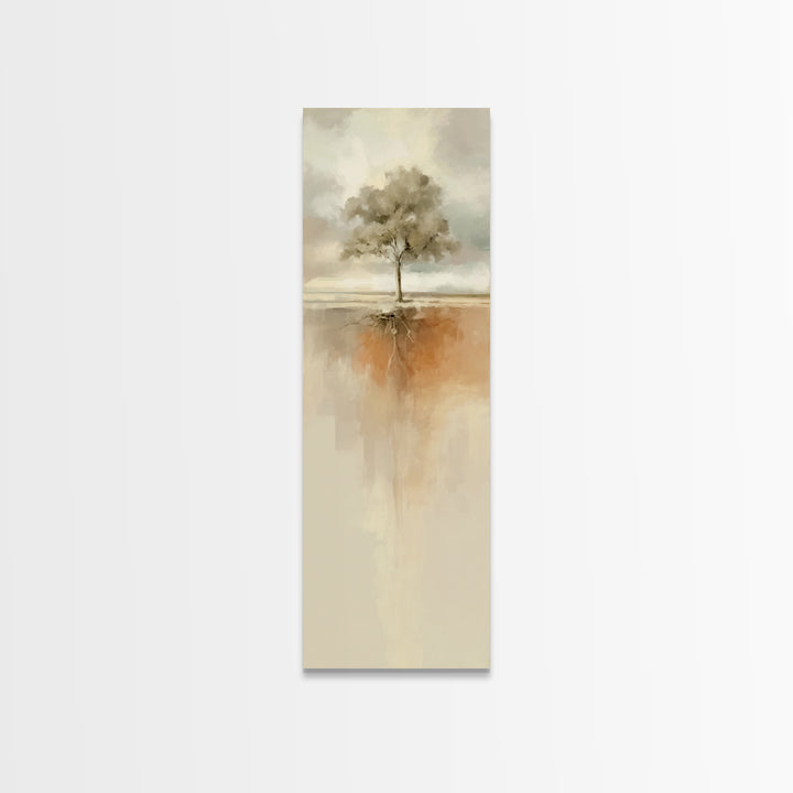 Autumn Roots Faith – Framed Canvas Print – Skinny Art – Christian Wall Art – Christian Art Canvas – Modern Christian Art – Christmas Art