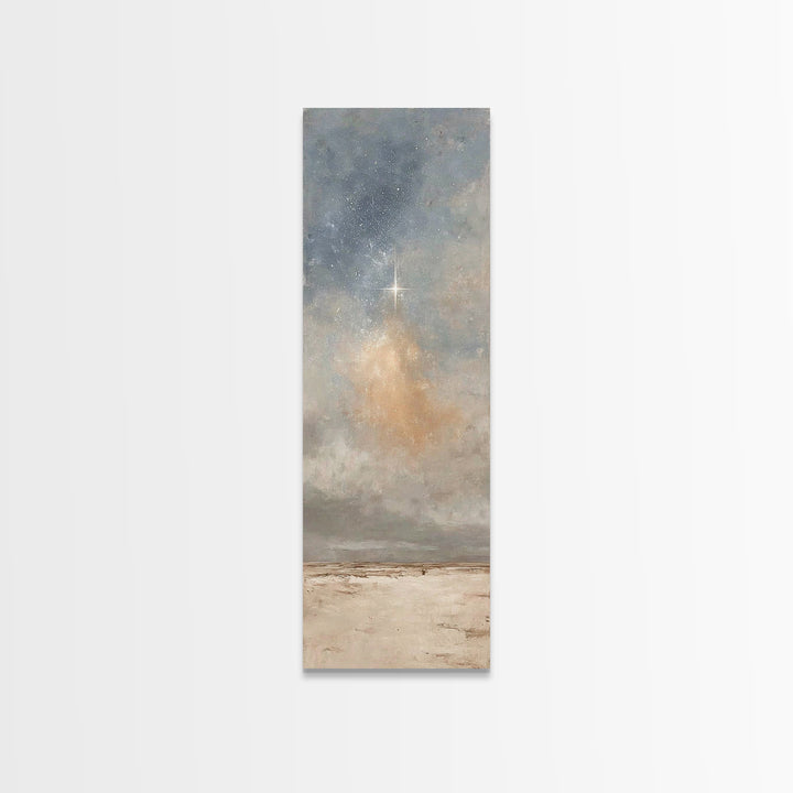 Star Of Redemption – Framed Canvas Print – Christian Art – Tall Narrow Wall Art – Christian Art Canvas – Christmas Art – Christian Christma