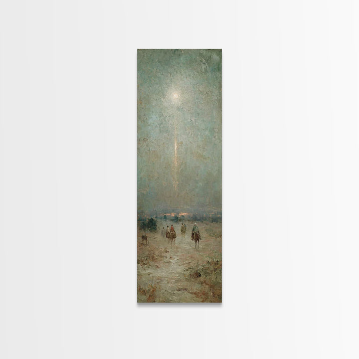 Star of Bethlehem – Framed Canvas Print – Christian Christmas Art – Christian Art Work – Tall Skinny Art Print – Christian Art Canvas – Chr