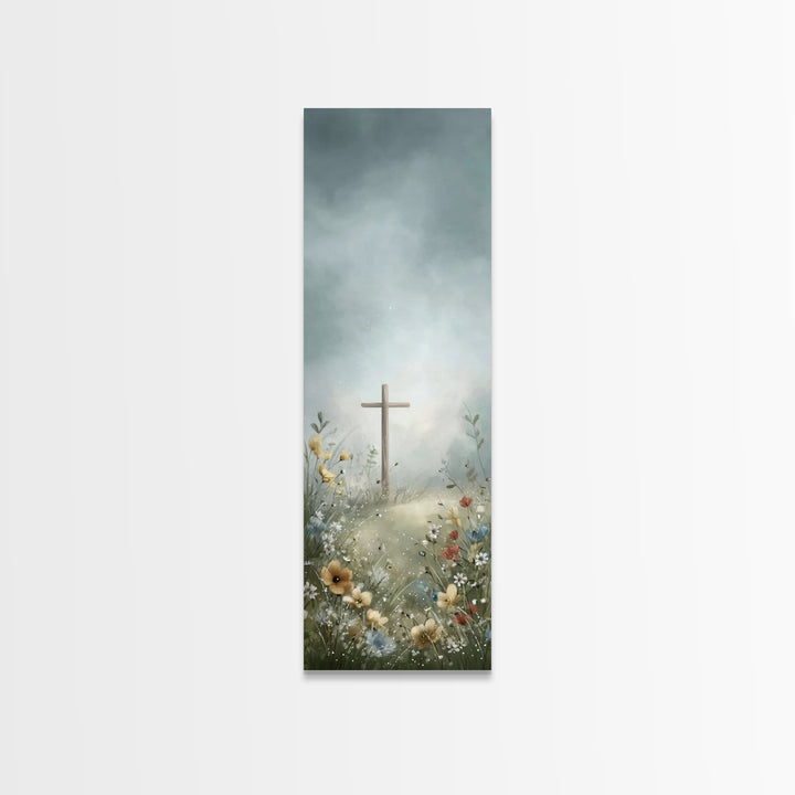 Pathway To Grace – Framed Canvas Print – Tall Narrow Wall Art – Christian Art Canvas – Christian Painting – Christmas Art – Christian Decor
