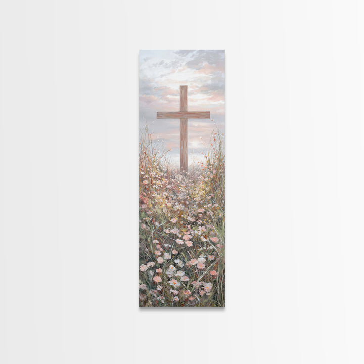 Garden Of Promise – Framed Canvas Print – Tall Narrow Wall Art – Christian Art Canvas – Christian Wall Art – Christian Art Print – Christia