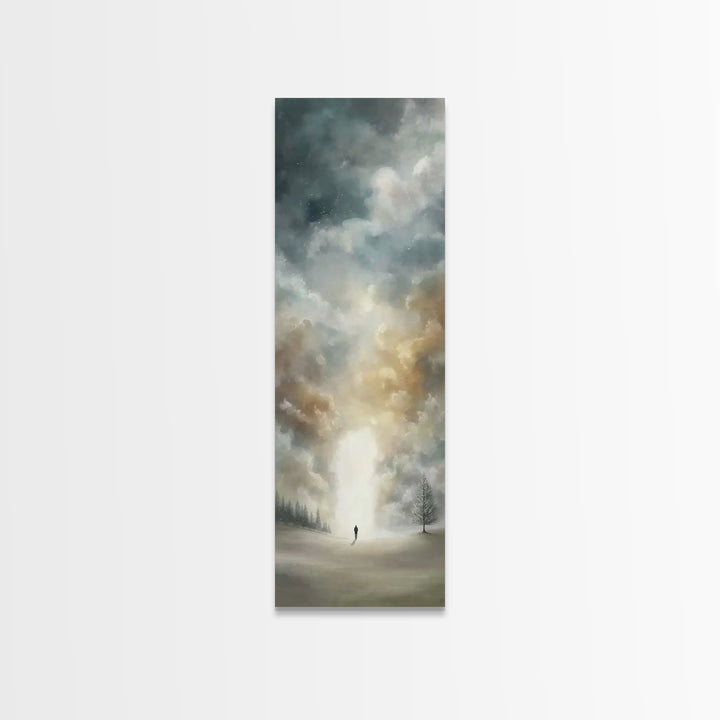 Heavenly Pathway, Framed Canvas Print, Narrow Art, Christian Art Print, Christian Painting, Christian Wall Art, Modern Christian Art