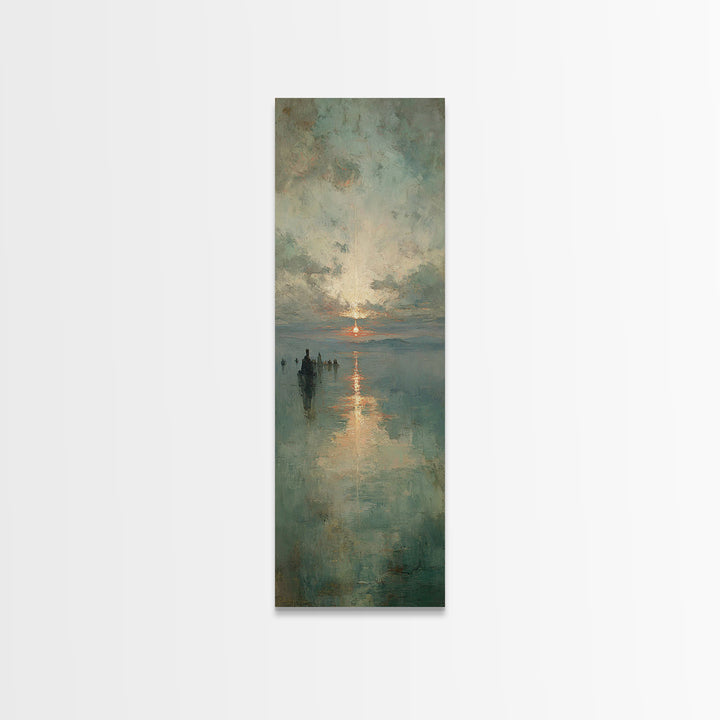 Harbor Of Light | Framed Canvas Print | Skinny Art | Christian Art Canvas | Christian Wall Art | Vintage Christian Art | Christian Gift