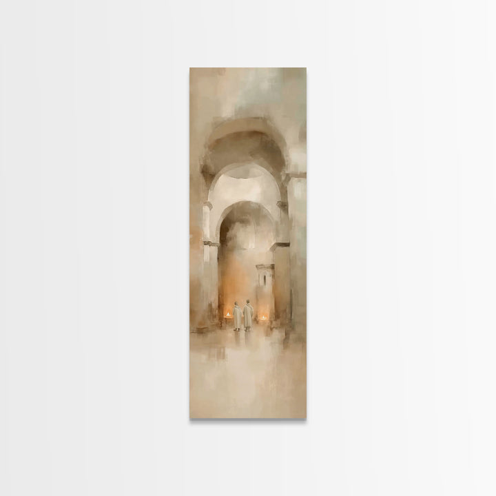 Sanctuary Passage Walk – Framed Canvas Print – Narrow Art – Christian Wall Art – Abstract Christian Art – Christian Art Work – Christian Gi