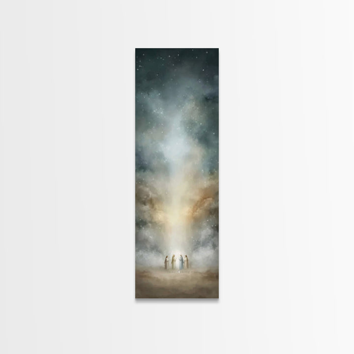 Angelic Field Light – Framed Canvas Print – Tall Narrow Wall Art – Christian Art Print – Christian Wall Art – Subtle Christian Paintings –