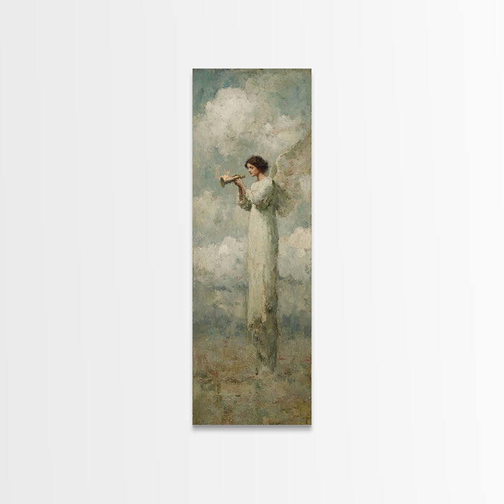 Herald Of Peace, Framed Canvas Print, Narrow Art, Christian Wall Art, Christian Art Canvas, Christian Christmas Art, Christian Decor