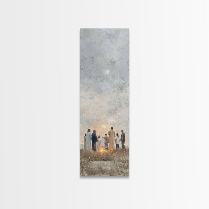 Dawn Of Praise, Framed Canvas Print, Narrow Art, Christian Wall Art, Christian Art Canvas, Christian Christmas Art, Christian Decor