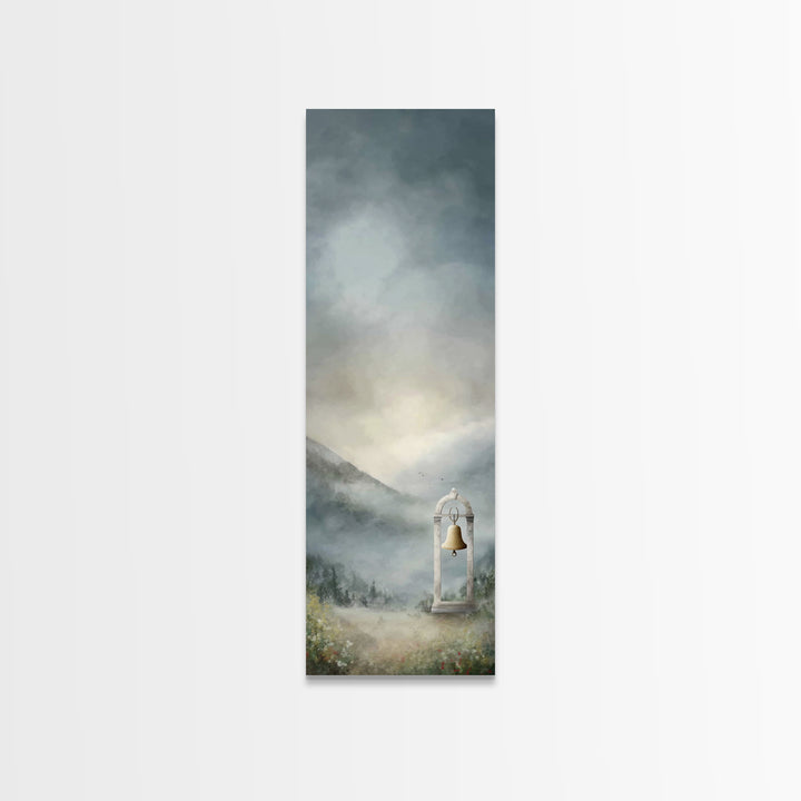 Old Chapel Bell – Framed Canvas Print – Tall Narrow Wall Art – Christian Wall Art – Jesus Painting – Christian Art Canvas – Christmas Art