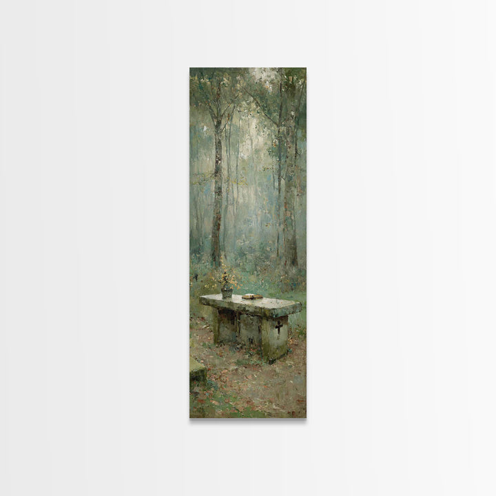 Quiet Scripture Rest | Framed Canvas Print | Christian Painting | Narrow Art | Christian Art Canvas | Christian Wall Art | Christian Decor