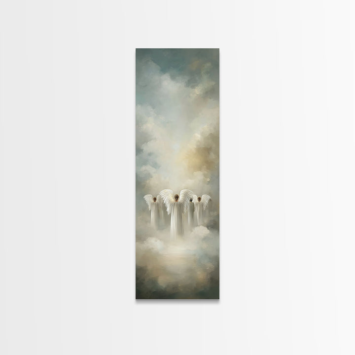 Angelic Ascent – Framed Canvas Print – Christian Wall Art – Christian Art Canvas – Tall Narrow Wall Art – Christian Christmas Art – Christm