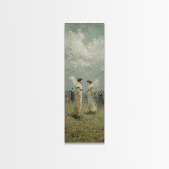 Skyward Reverence – Framed Canvas Print | Christian Art Canvas | Christian Wall Art | Tall Skinny Art Print | Christian Christmas Art | Chr