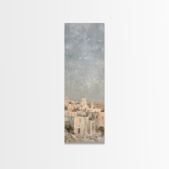 Guiding Night Star – Framed Canvas Print – Skinny Art – Christian Art Canvas – Christmas Art – Christian Wall Art – Christian Decor – Chris