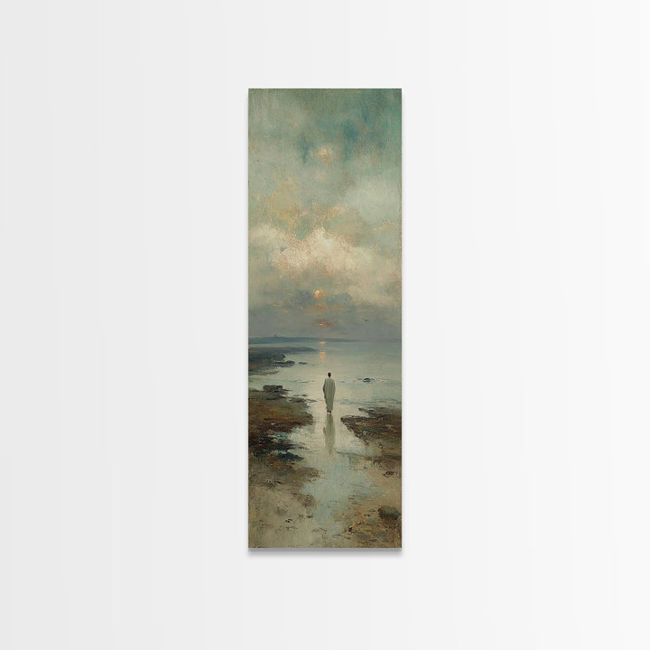 Twilight Path Grace | Framed Canvas Print | Skinny Art | Christian Art Canvas | Christian Wall Art | Jesus Painting | Christian Decor