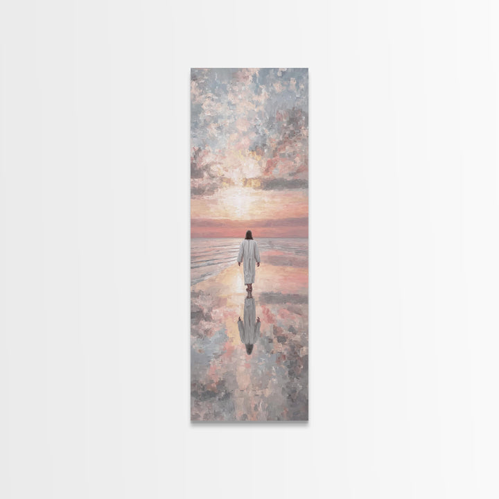 Light Of Eternity | Framed Canvas Print | Narrow Art | Christian Art Canvas | Christian Wall Art | Jesus Painting | Christian Christmas