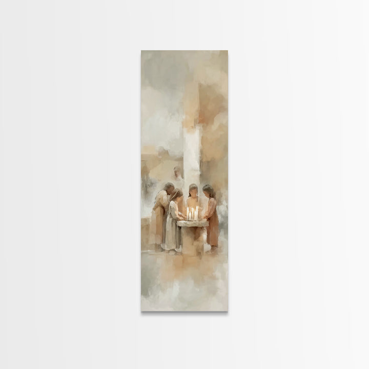 Sanctuary Of Peace - Framed Canvas Print - Christian Art Print - Christian Wall Art - Christmas Canvas Wall Art - Skinny Art - Jesus Art