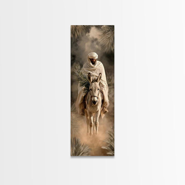 King Of Palms – Framed Canvas Print – Christian Art Canvas – Christian Art – Narrow Art – Christian Wall Art – Jesus Painting