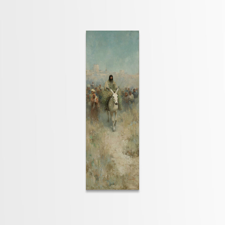 Triumphal Pathway – Framed Canvas Print – Christian Wall Art – Christian Art Print – Tall Skinny Art Print – Jesus Painting – Christian Art
