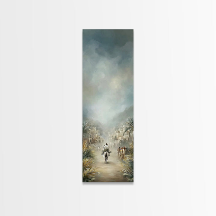 Entrance Of Peace – Framed Canvas Print – Christian Art – Christian Wall Art – Narrow Art – Jesus Painting – Christian Art Canvas