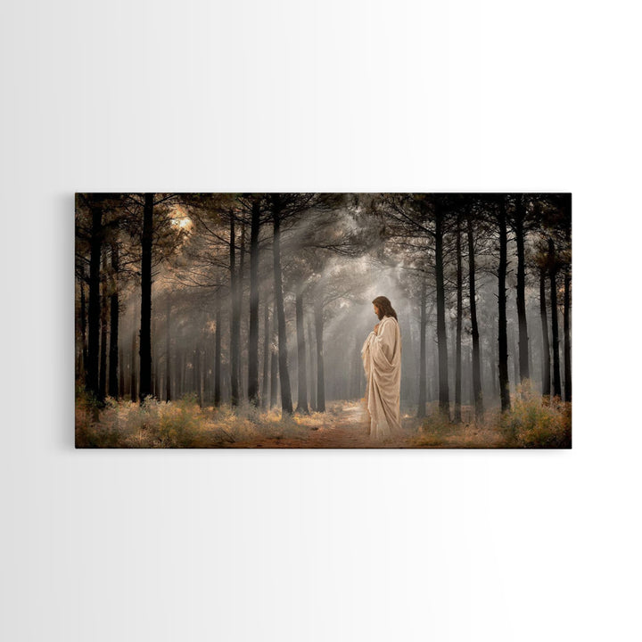 Radiant Redeemer | Framed Canvas Print | Christian Art Canvas | Jesus Painting | Christmas Wall Art | Christian Christmas Art | Christian D