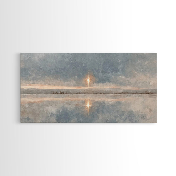 The Guiding Star – Framed Canvas Print – Christian Wall Art – Christian Art Canvas – Jesus Painting – Christian Christmas Art – Art Prints