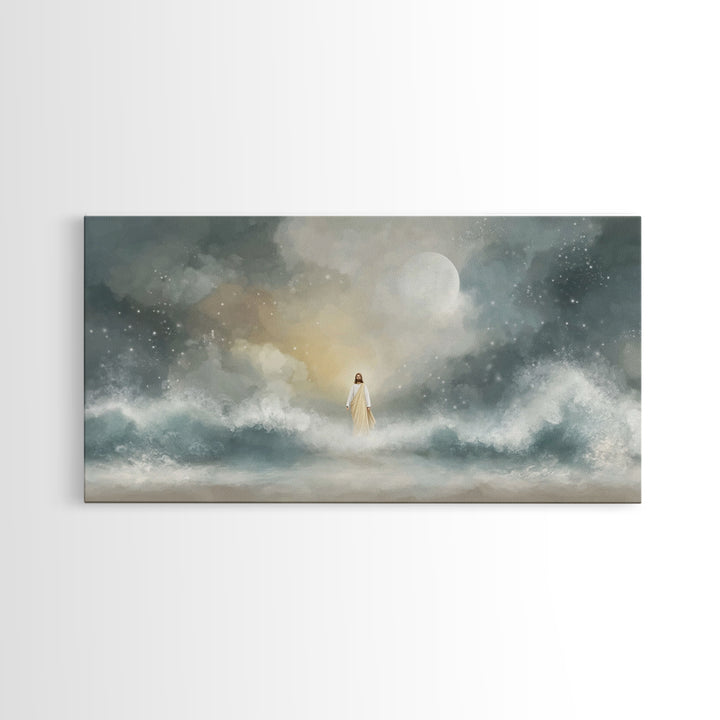 Celestial Hope, Framed Canvas Print, Christian Art Canvas, Jesus Painting, Christmas Art, Christian Wall Art, Unique Christian Art