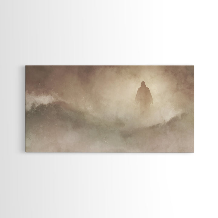 Sacred Stillness – Framed Canvas Print – Christian Art Canvas – Jesus Painting – Subtle Christian Art – Christian Wall Art – Christian Chri