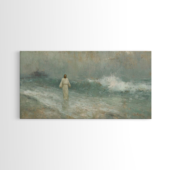 Risen Light – Framed Canvas Print – Christian Art Canvas – Jesus Painting – Christian Wall Art – Modern Christian Art – Christian Gift