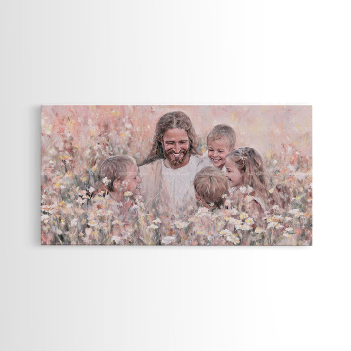 Field of Blessings | Framed Canvas Print | Christian Art Canvas | Christian Wall Art | Jesus Painting | Christian Art Print | Christian Gif