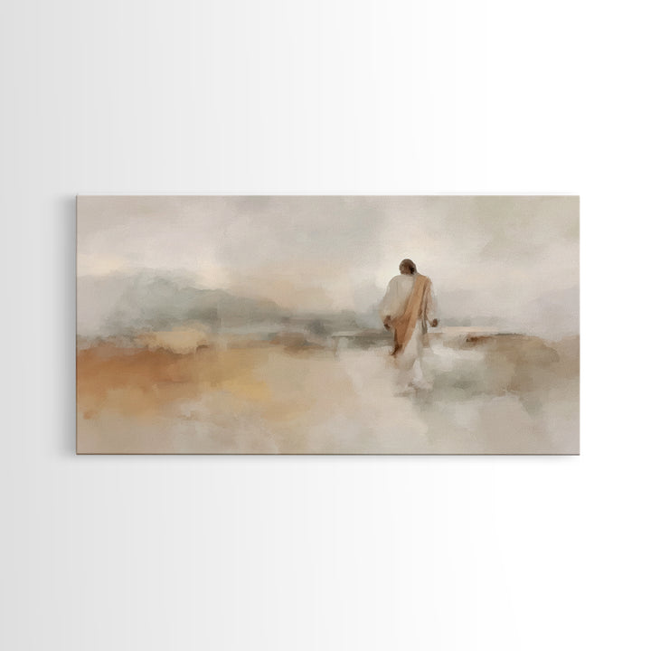 Quiet Wilderness Hope, Framed Canvas Print, Christian Art Print, Jesus Painting, Christian Wall Art, Subtle Christian Art, Christian Decor,