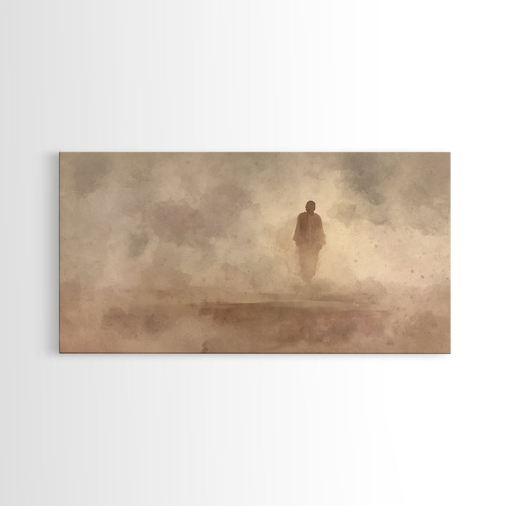 Desert Grace Mist, Framed Canvas Print, Christian Wall Art, Jesus Painting, Christian Art Canvas, Christian Decor, Modern Christian Art, Su