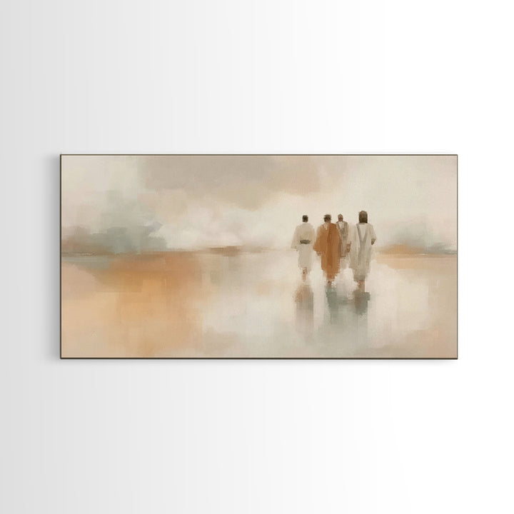 Faithful Journey - Framed Canvas Print - Christian Wall Art - Christian Art Print - Jesus Painting - Modern Christian Painting - Christmas